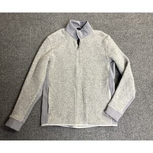 Lululemon Tundra Trek 1/2 Zip Jacket Men's Medium Wool Pullover Sherpa Grey